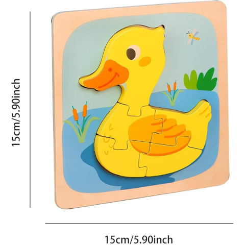 Puzzle 3D din lemn, model rățușcă [7]