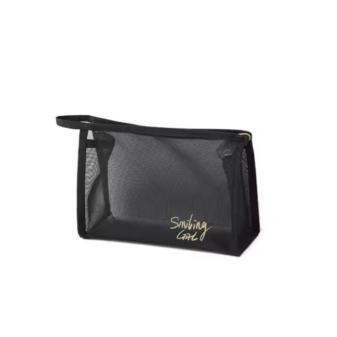 Set 5 piese portfarduri cu fermoar din plasă, Negru [6]