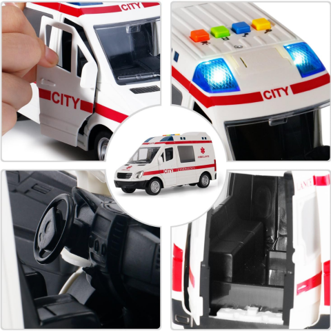 Mașină ambulanță cu fricțiune și deschidere ușă [4]
