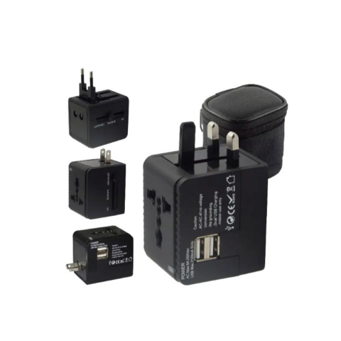 Adaptor priză călătorie universal (EU/UK/US/AU) cu 2 porturi USB [1]