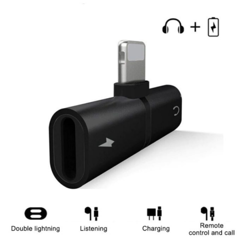 Adaptor 2 în 1 Lightning din aluminiu, negru [6]