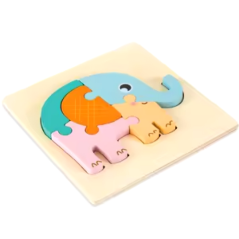 Puzzle cu 5 piese 3D, model elefant [3]