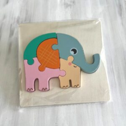 Puzzle cu 5 piese 3D, model elefant [5]