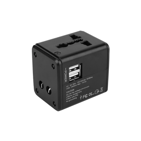 Adaptor priză călătorie universal (EU/UK/US/AU) cu 2 porturi USB [3]