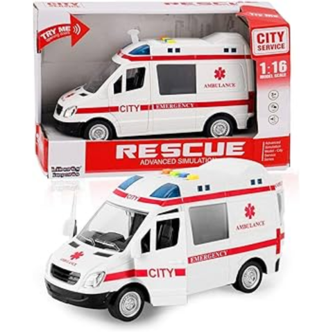 Mașină ambulanță cu fricțiune și deschidere ușă [3]