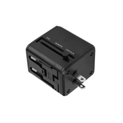 Adaptor priză călătorie universal (EU/UK/US/AU) cu 2 porturi USB [6]
