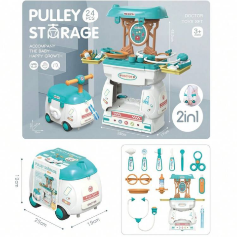 Set trusă doctor 2 în 1 cu accesorii, [2]
