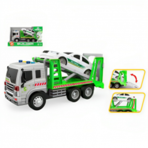 Set mașină și camion tractare pe rampă [5]