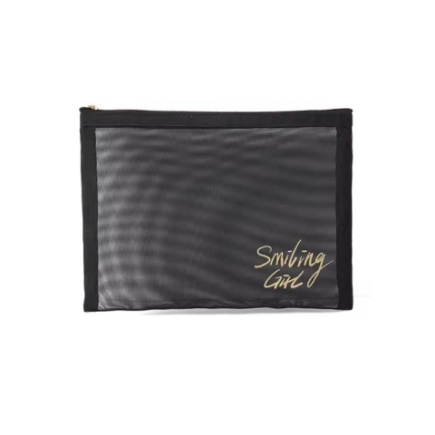 Set 5 piese portfarduri cu fermoar din plasă, Negru [5]