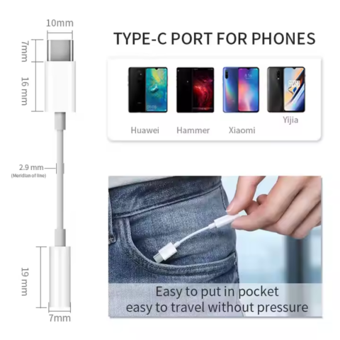 Adaptor USB Type-C la Jack 3.5mm [4]