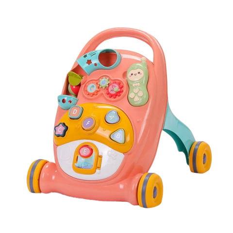 Jucării educative - Antepremergător 2 în 1 pentru copii, Roz Piersică