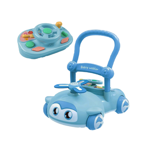Jucării educative - Antepremergător pentru copii, cu volan și elice, Bleu