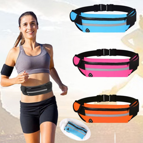 Centură alergare tip borsetă, bleu [6]