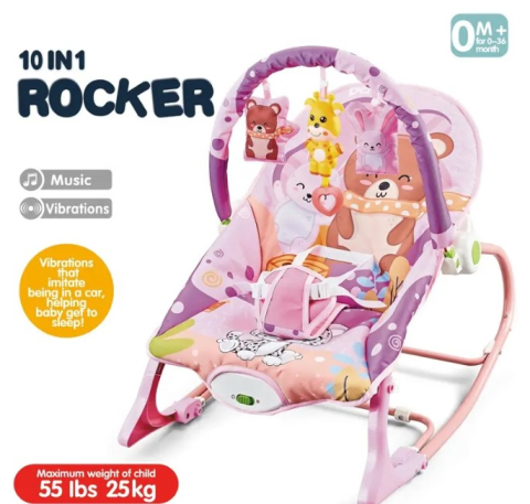 Balansoar si scaun 10 in 1 pentru bebelusi si copii, varsta 0luni +, cu vibratii calmante, greutate maxima admisa 25 kg [3]