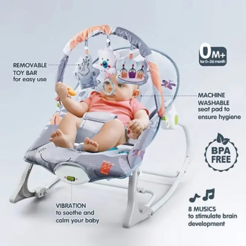 Balansoar si scaun 10 in 1 pentru bebelusi si copii, varsta 0luni +, cu vibratii calmante, greutate maxima admisa 25 kg [4]