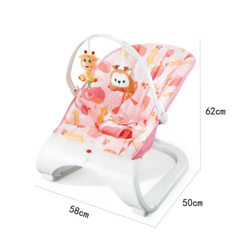 Balansoar și scaun 3 în 1 pentru bebeluși și copii, Roz [1]