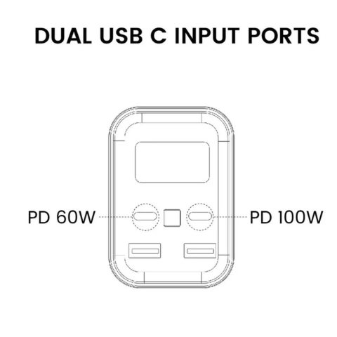Baterie portabilă 100W cu încărcare rapidă, lanternă și afișaj digital [8]