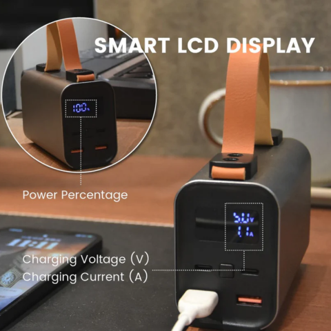 Baterie portabilă 100W cu încărcare rapidă, lanternă și afișaj digital [3]
