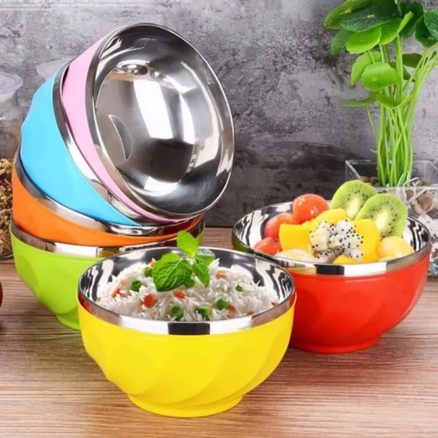 Bol bucatarie din inox cu capac, albastru deschis, 15 cm [4]