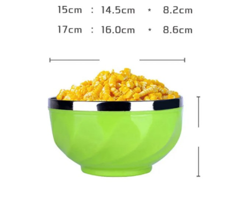 Bol bucatarie din inox cu capac, albastru deschis, 17 cm [1]