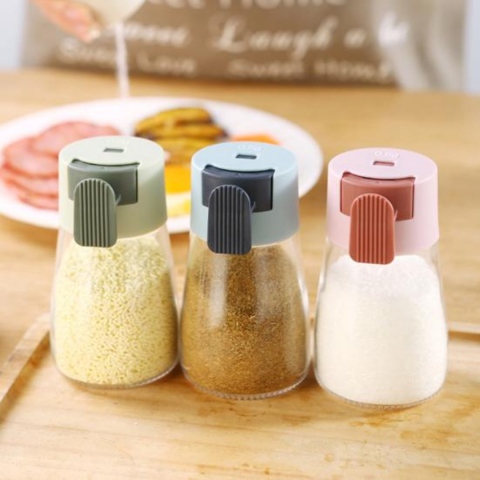 Borcan pentru condimente cu recipient, Verde [4]