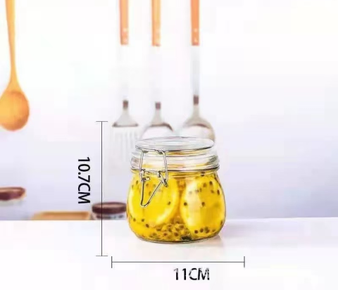Depozitare și Organizare - Borcan sticla 500 ml, capac etans, garnitura silicon, Depozitare alimente, Condimente, Cereale, Dulceata, Transparent