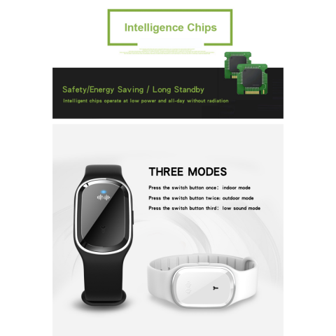 Brățară anti-țânțari cu ultrasunete, albă [3]