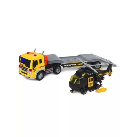 Camion cu platformă și elicopter [2]