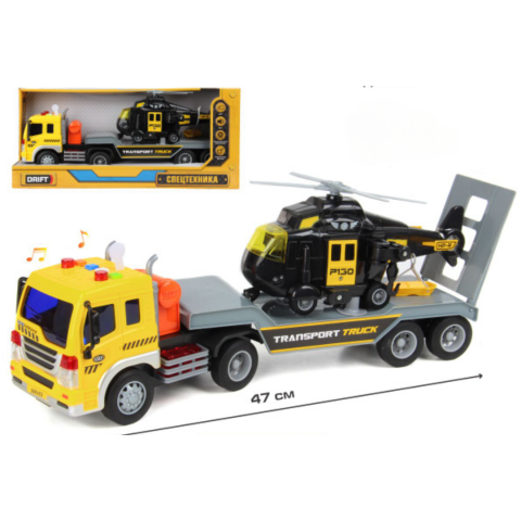 Camion cu platformă și elicopter [4]