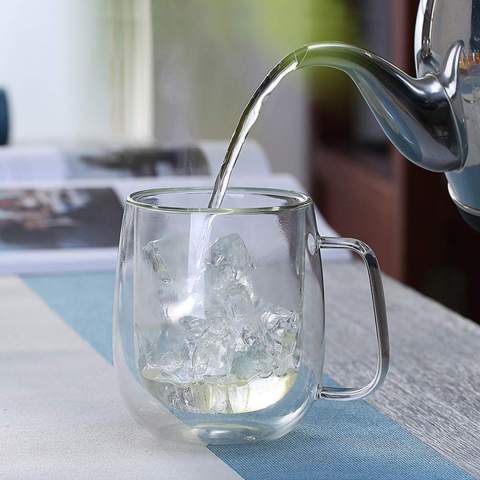 Cana din sticlă borosilicată cu pereți dubli [5]