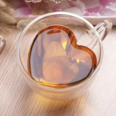 Cana din sticla borosilicată, forma de Inimă [1]