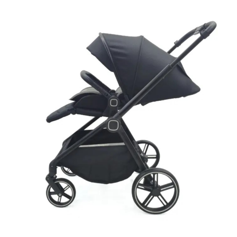 Cărucior copii 2 în 1, cu înălțător, Negru [2]