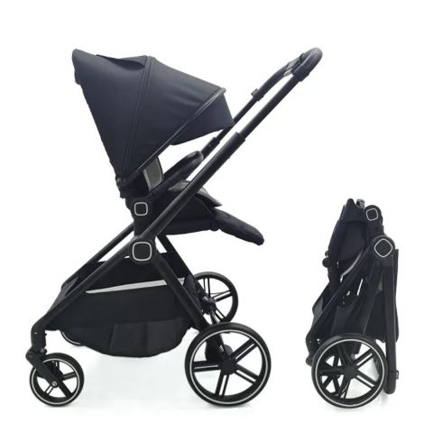 Cărucior copii 2 în 1, cu înălțător, Negru [1]
