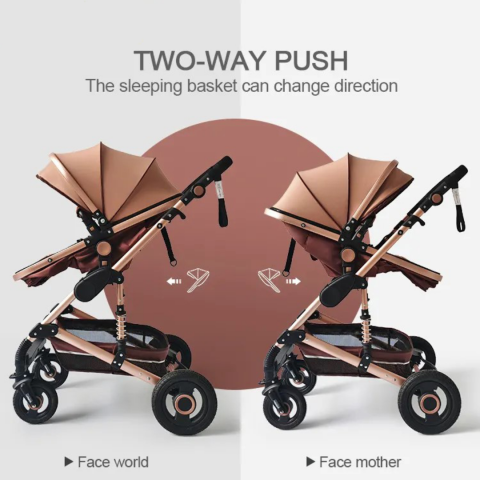 Cărucior copii 3 în 1, cu scaun auto, Kaki [2]