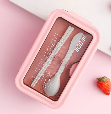 Caserola alimentara portabila, 1100ml, Roz [1]