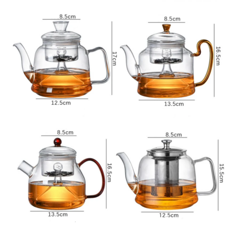 Ceainic termorezistent din sticlă cu filtru, 1300 ml [1]