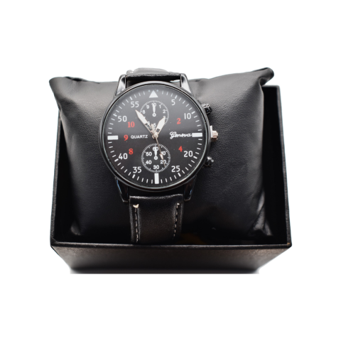 Ceas bărbătesc casual cu curea din piele ecologică și 4 brățări cadou [3]