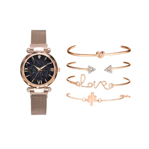 Damă - Ceas damă casual cu brățară magnetică și set de brățări