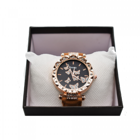 Damă - Ceas dama din otel inoxidabil, cu set bijuterii cadou tematioca fluturasi