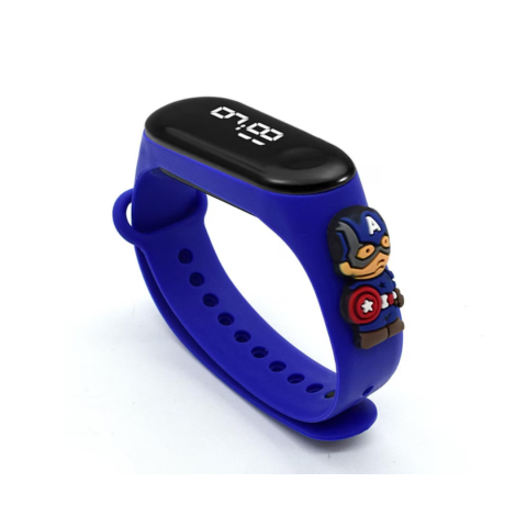 Copii - Ceas pentru Copii, model Captain America, Albastru