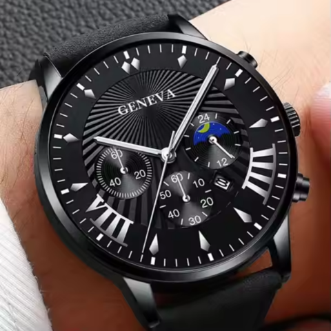 Ceas bărbătesc din oțel inoxidabil cu brățară [2]