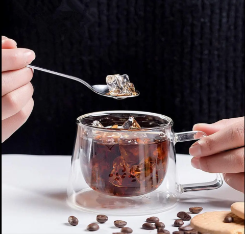 Ceasca pentru cafea, transparenta, perete dublu, material termorezistent, capacitate 200ml [3]