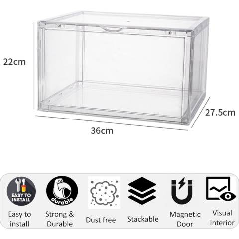 Cutie depozitare pantofi, transparentă [6]