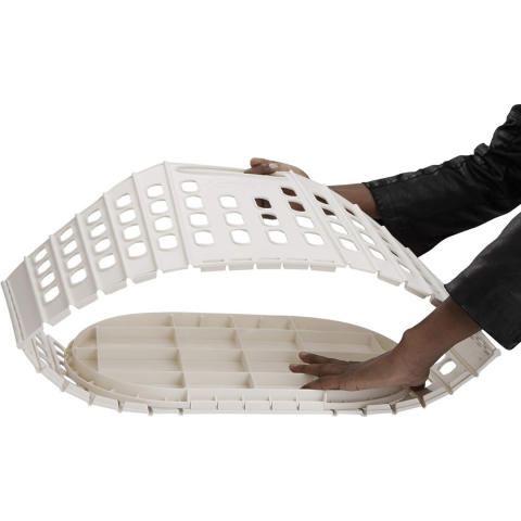 Coș mare pliabil din plastic, alb [5]