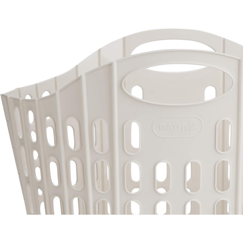 Coș mare pliabil din plastic, alb [6]