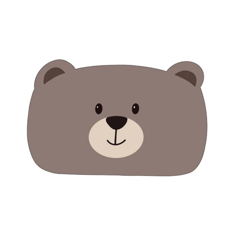 Baie - Covoraș antiderapant absorbant pentru baie/bucătărie, gri, model ursuleț