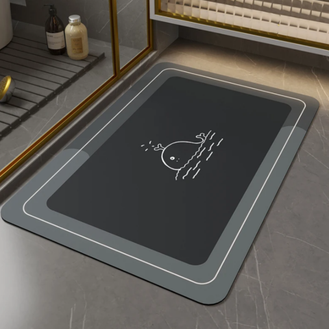 Covoraș antiderapant absorbant pentru baie/bucătărie, Gri închis [1]