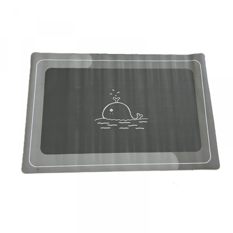 Baie - Covoraș antiderapant absorbant pentru baie/bucătărie, Gri deschis