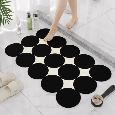 Covoraș antiderapant pentru baie/bucătărie, Negru [1]