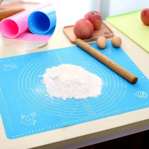 Covoraș pentru frământat din silicon, Bleu [2]